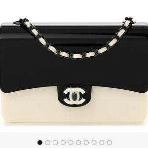 CHANEL Black and Cream Clutch
